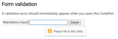 HTML5.1 表单验证
